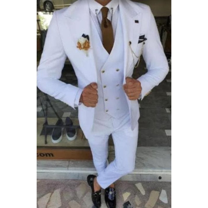 Costume Blanc et Or pour Hommes - Tuxedo de Bal