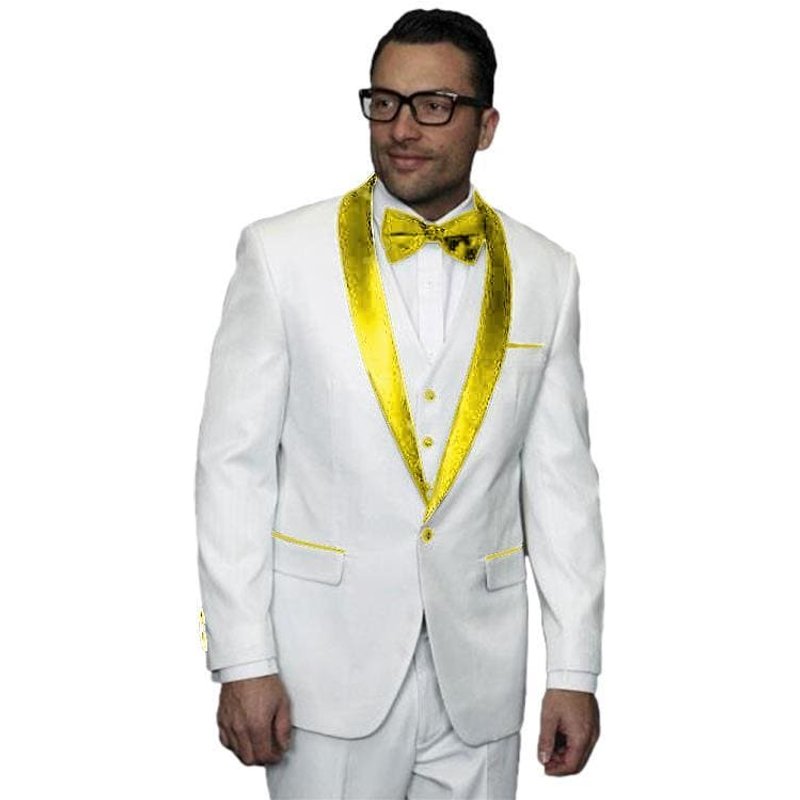 Costume Homme Blanc et Or - Tuxedo de Bal — Costumes et vestons pour hommes