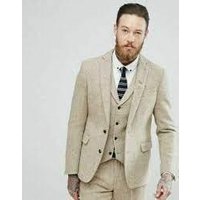 Costume en Tweed Beige pour Homme par AlbertoNardoniStore