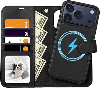 iPhone 17 Pro Max Leather Wallet Case with MagSafe Compatibility — Phone Case