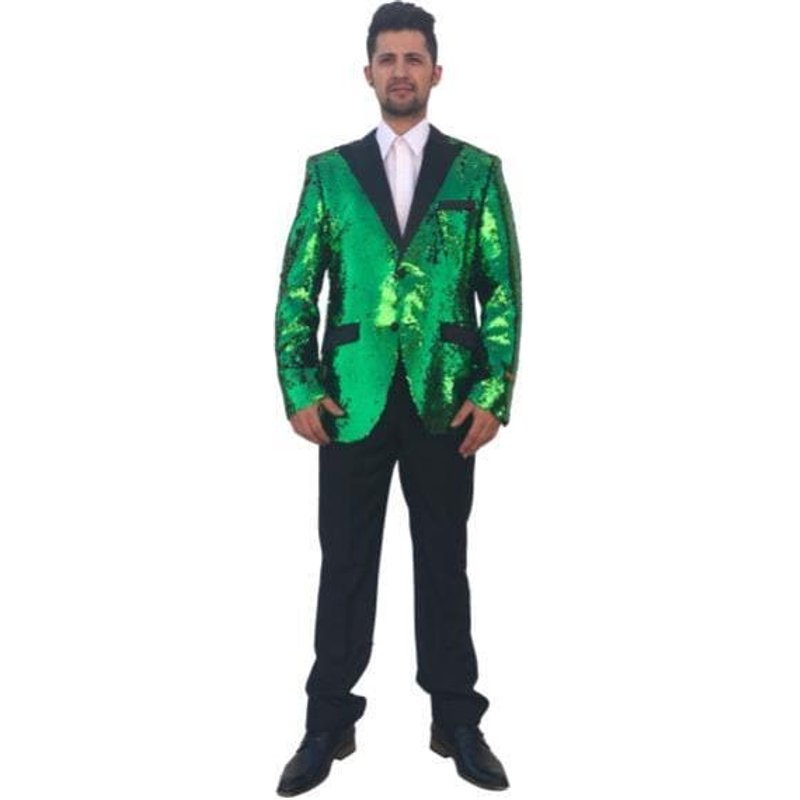 Blazer en Sequins Vert Émeraude pour Hommes — Costumes et vestons pour hommes