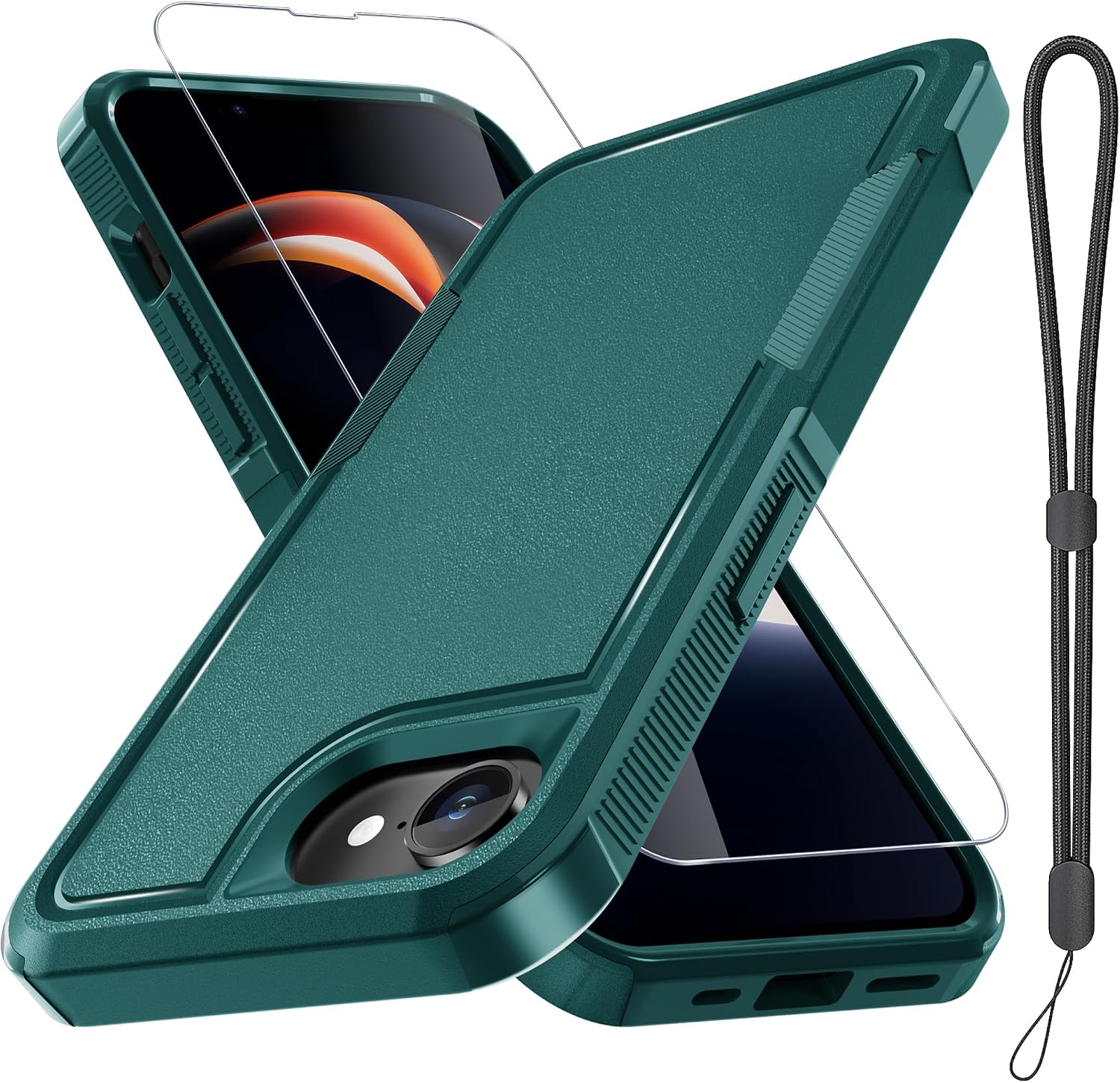 Étui pour iPhone 16e & 17e avec protecteur d'écran, robuste et antichoc — Coque de téléphone