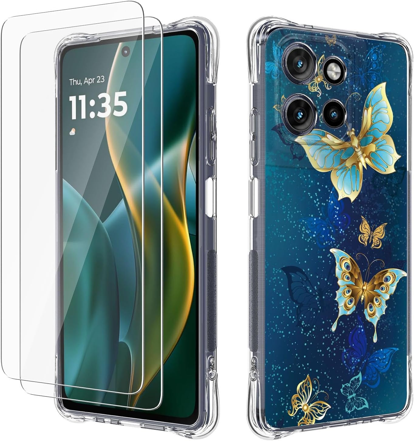 Étui Moto G Play 4G 2025 - TPU Flexible Slim avec Design Papillon — Coque de téléphone