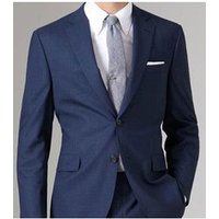 Costume pour homme ajusté en bleu marine avec chemise et cravate — Costumes et vestons pour hommes