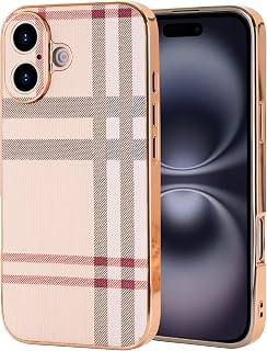 Coque pour iPhone 16, Cuir de Mode avec Protection Antichoc en TPU Souple