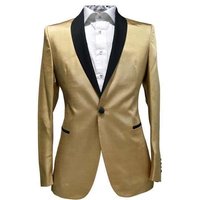2 Toned Dinner Jacket with Gold Tuxedo — Mens Suits & Blazers