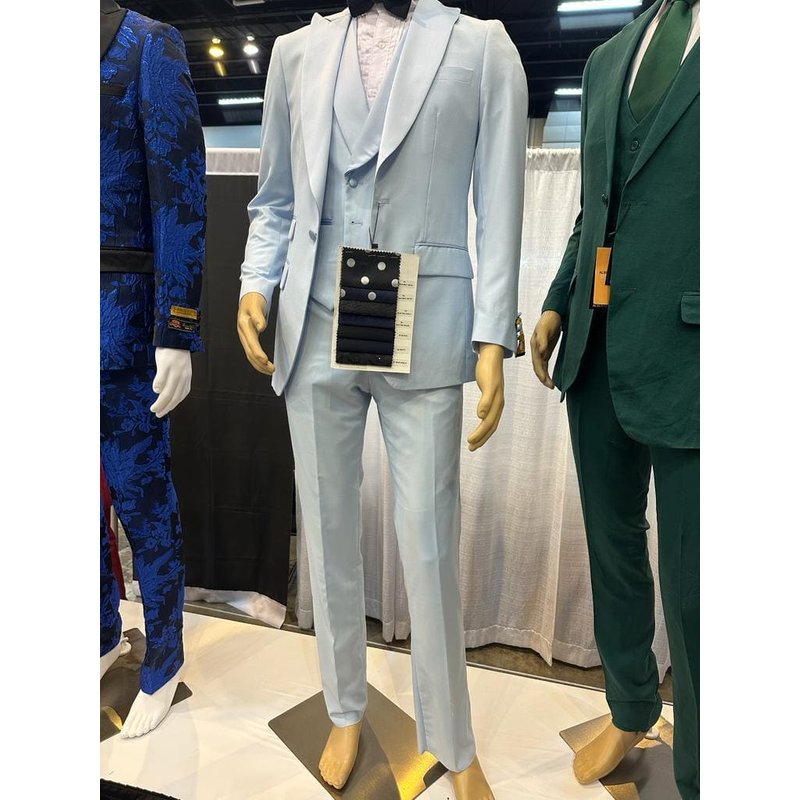 Tuxedo 3 pièces slim fit pour homme Alberto Nardoni en gris — Costumes et vestons pour hommes
