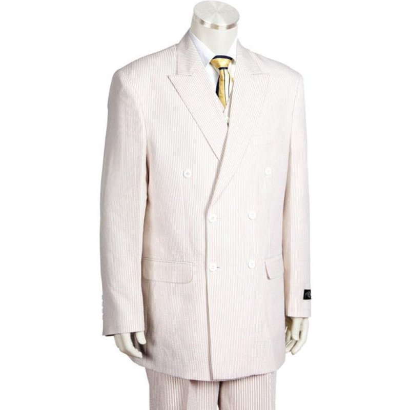Costume double poitrine - Costume blanc - Costume d'été — Costumes et vestons pour hommes