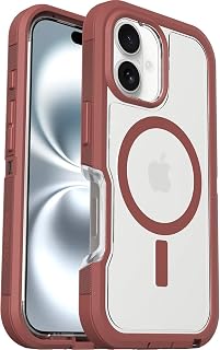 OtterBox iPhone 16 Defender Series XT Phone Case Clear Red — Phone Case