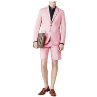Mens Pink Two Piece Suit Set