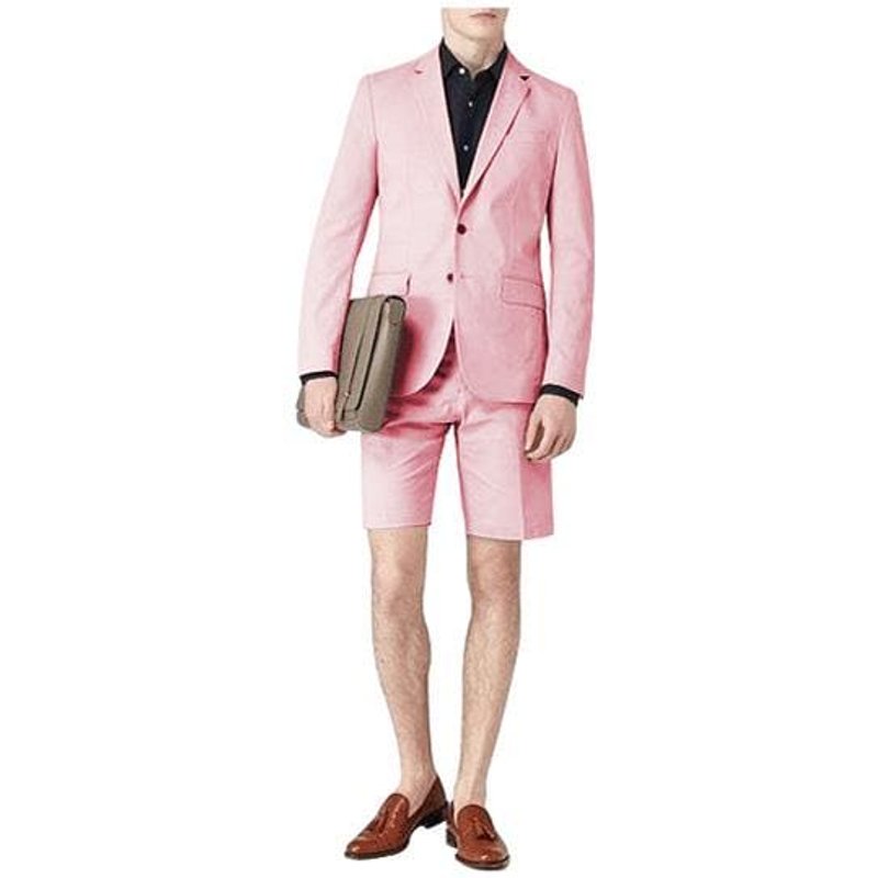 Mens Pink Two Piece Suit Set — Mens Suits & Blazers