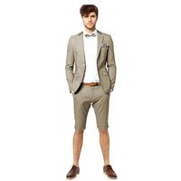 Mens Grey Two Piece Suit with Short Pants — Mens Suits & Blazers