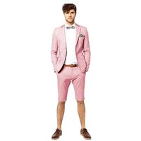 Mens Two Piece Short Set - Pink Suit — Mens Suits & Blazers