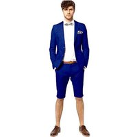Mens Navy Blue Two Piece Suit Set