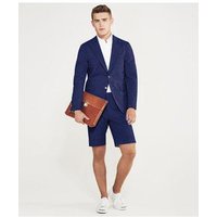 Mens Navy Blue Two Piece Suit Set