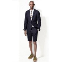 Mens Navy Blue Two Piece Suit Set