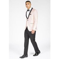 Men's Slim Fit Shawl Lapel Blush Pink Jacket — Fashion Accessories