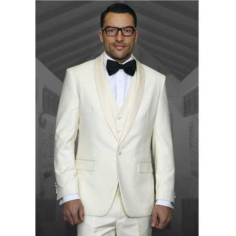 Tuxedo ivoire crème à 1 bouton pour homme Alberto Nardoni — Costumes et vestons pour hommes