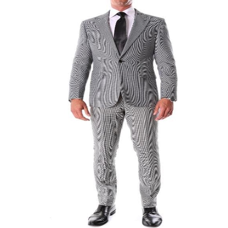 Costume gris et noir - Costume à simple bouton — Costumes et vestons pour hommes