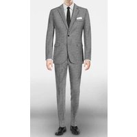 Gray and Black Single Breasted Suit — Mens Suits & Blazers