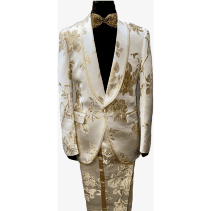 Smoking ivoire et or pour hommes — Costumes et vestons pour hommes