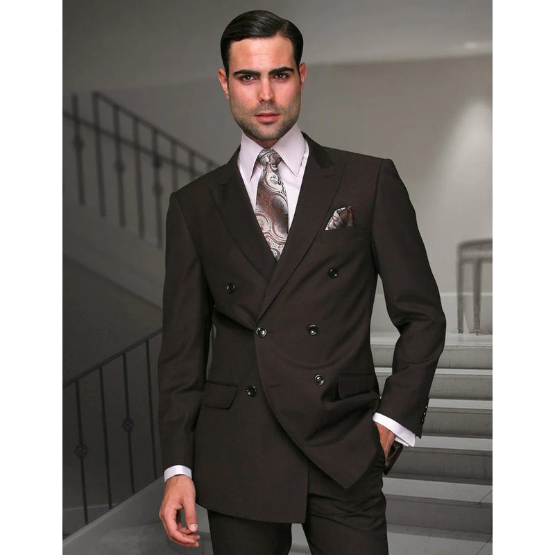 Hommes Brun Double seins — Costumes et vestons pour hommes