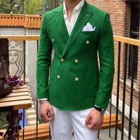 Double Breasted Linen Blazer for Men