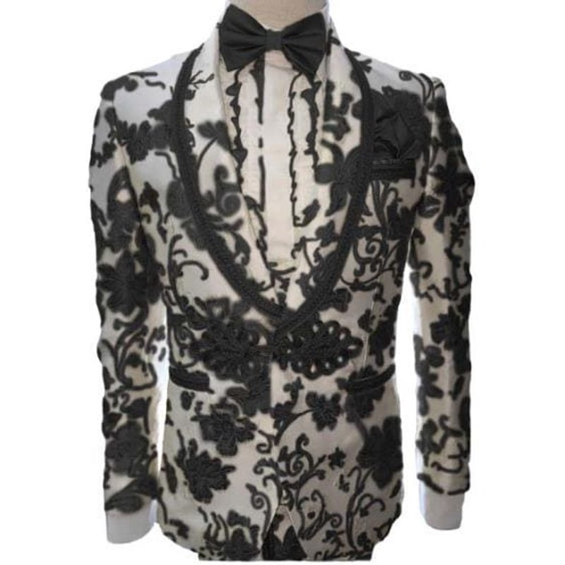 AlbertoNardoniStore Adam Style Single Breasted Floral Paisley Blazer — Fashion Accessories