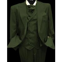 Alberto Nardoni Big and Tall 3 Piece Olive Suit