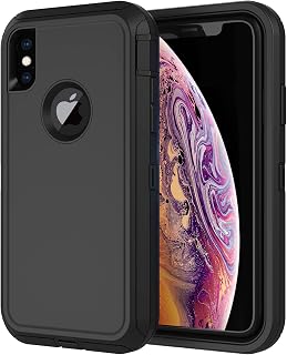Annymall iPhone X Case with Screen Protector, Heavy-Duty Bumper