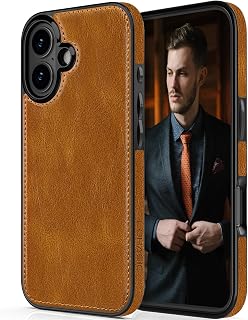 Étui en cuir LOHASIC pour iPhone 16 - Coque antichoc avec prise douce — Coque de téléphone