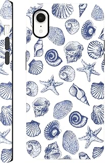 iPhone XR 6.1'' Phone Case, Blue Summer Beach Sea Shell Design — Phone Case