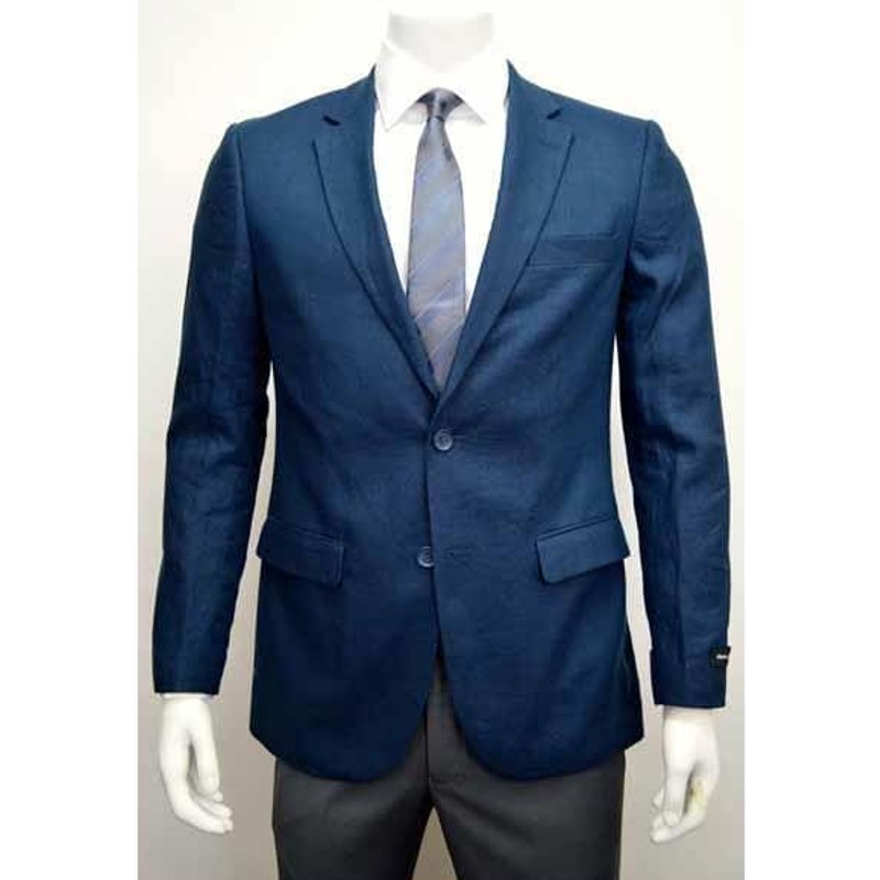 Blazer en lin bleu pour homme - Veste de soirée décontractée — Costumes et vestons pour hommes