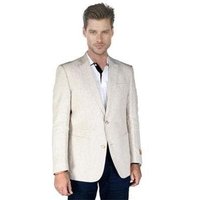 Blazer d'été pour hommes Alberto Nardoni en lin beige sable — Costumes et vestons pour hommes