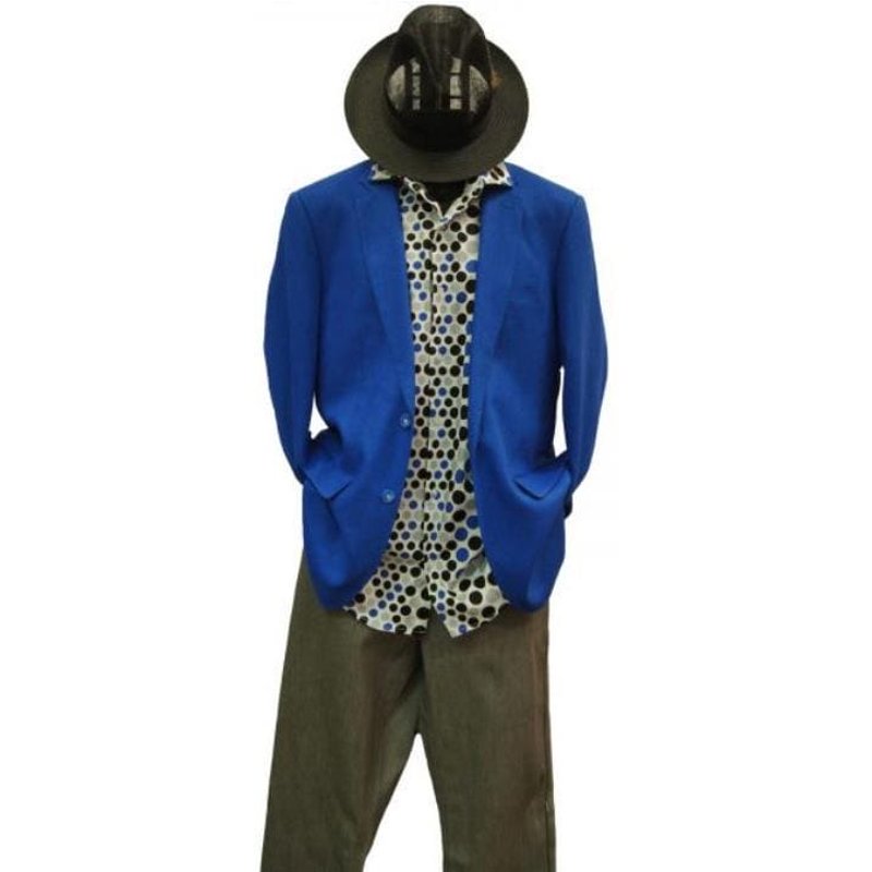 Blazer en lin cobalt bleu royal pour homme Alberto Nardoni — Costumes et vestons pour hommes