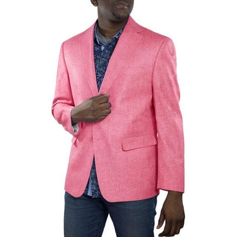 Blazer d'été fuchsia pour hommes avec poche ticket — Costumes et vestons pour hommes