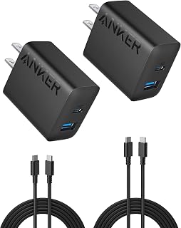 Anker Bloc de Chargeur USB-C Rapide 20W 2-Pack pour iPhone 17/16/15