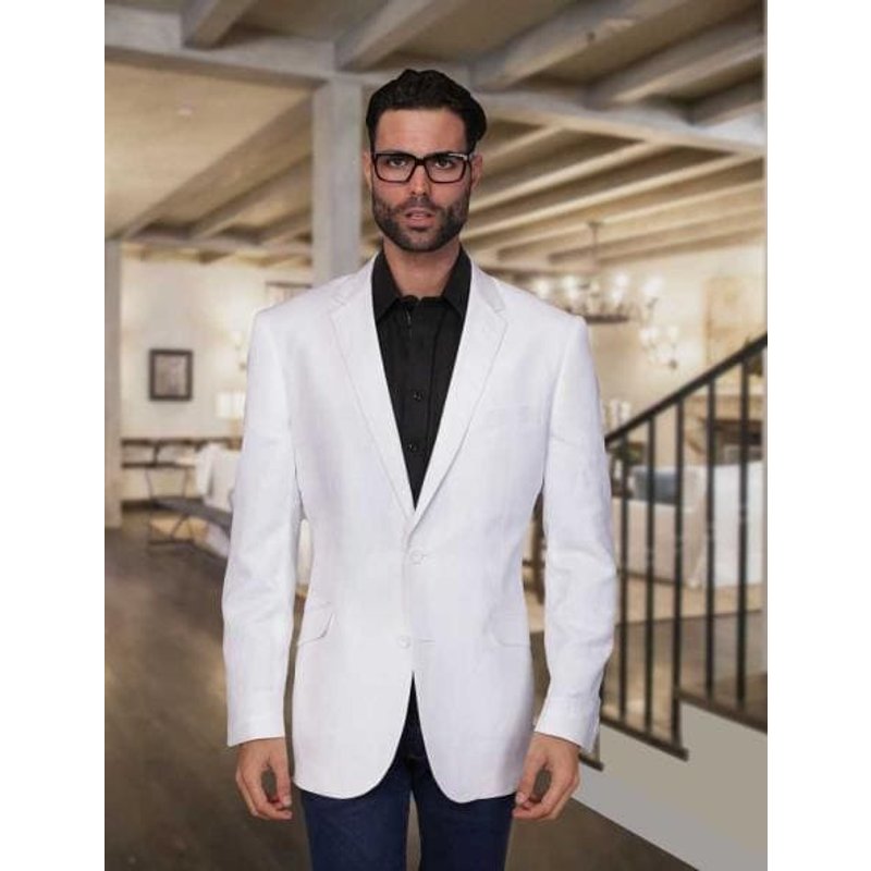 Blazer léger en lin blanc pour homme Alberto Nardoni — Costumes et vestons pour hommes