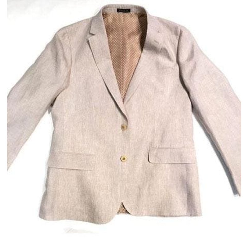 Blazer léger pour hommes Alberto Nardoni en tan avec deux boutons — Costumes et vestons pour hommes
