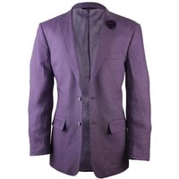 Alberto Nardoni Men's Purple Linen Two Button Blazer — Mens Suits & Blazers