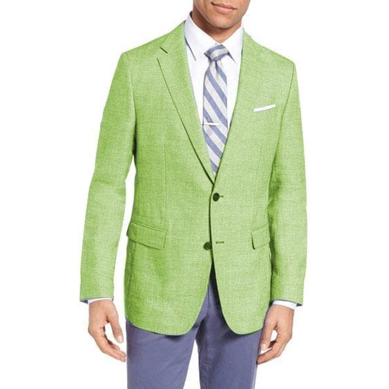 Blazer léger pour homme Alberto Nardoni en vert pomme — Costumes et vestons pour hommes