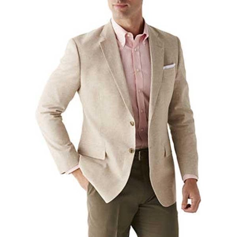 Blazer léger en lin sable pour homme Alberto Nardoni — Costumes et vestons pour hommes