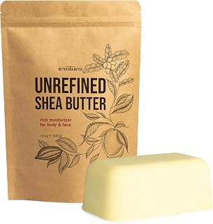 face moisturizer: Better Shea Butter – Unrefined Shea Butter 1 lb – Raw, Grade A, Pure & Organic Moisturizer for…