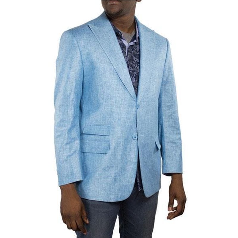 Homme Été Blazer - Hommes Turquoise Tissu d'été Blazer — Costumes et vestons pour hommes