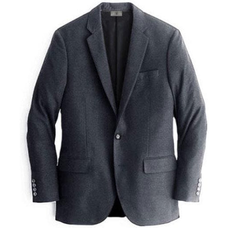 Blazer en Cachemire et Laine Charbon pour Homme avec Poche Poitrine