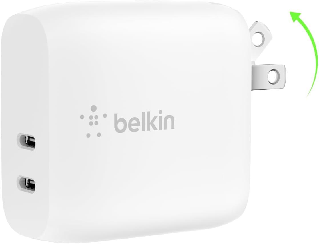 Chargeur mural USB C Belkin 40W à double port pour charge rapide — Chargeur Rapide Usb C
