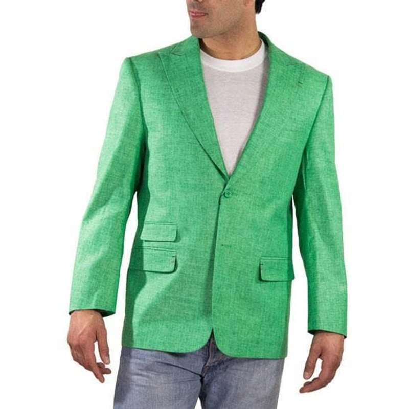 Blazer en Lin Vert pour Hommes - Alberto Nardoni — Costumes et vestons pour hommes