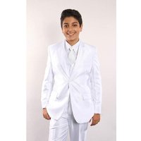 Boys' 5 Piece White Suit for Weddings and Formal Events