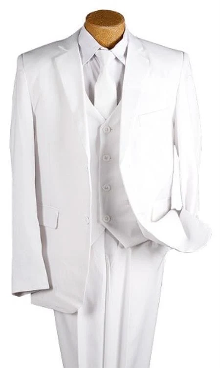 Boys' White Suit - 2 Piece Jacket and Pants for Formal Events — Mens Suits & Blazers