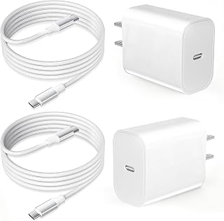 USB C Charger 20W PD 3.0 for iPhone 17 16 15, 2 Pack with Cable — Fast Charger Usb C